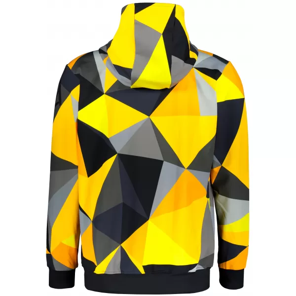  Herren -Sweatshirt auf Reißverschlussprämie ALTISPORT VOJ/ALM007MI02 SCHWARZ -AUSGELB 