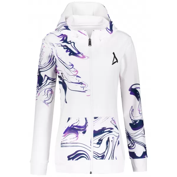  Frauen -Sweatshirt bei Reißverschlussprämie ALTISPORT VOJ/ALW064MI02 WEIß -VIOLETT 