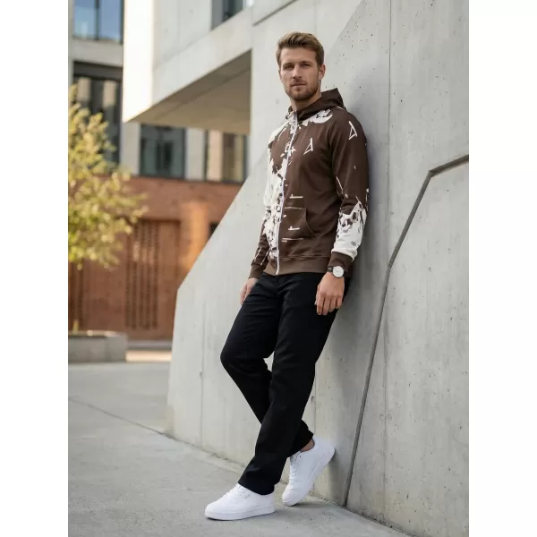  Herren -Sweatshirt auf Reißverschlussprämie ALTISPORT VOJ/ALM057MI02 BRAUN 