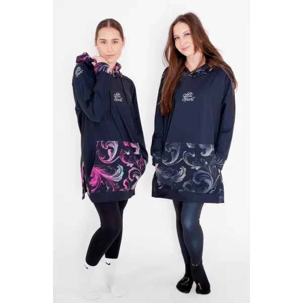  Funktionaler Sweatshirt -Prämie von Frauen ALTISPORT VOJ/ALW065MI03 SCHWARZ -GRAY 
