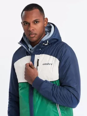 Jacke OMBRE C447 GRÜN/WEIß/DUNKELBLAU