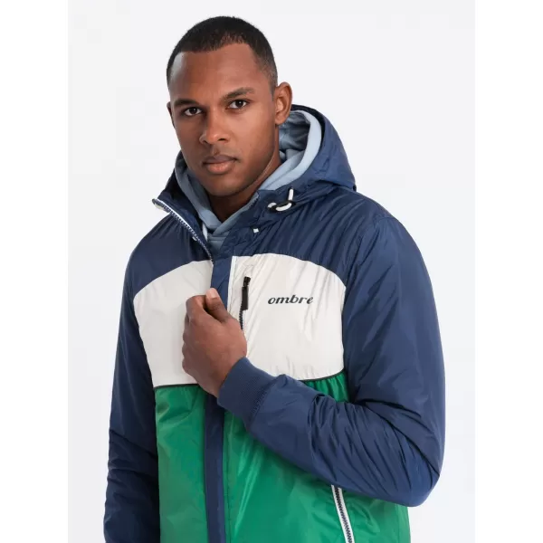  Jacke OMBRE C447 GRÜN/WEIß/DUNKELBLAU 