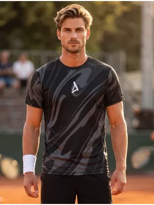 Männer funktionaler T -Shirt Premium ALTISPORT VOJ/ALM072TR01 SCHWARZ