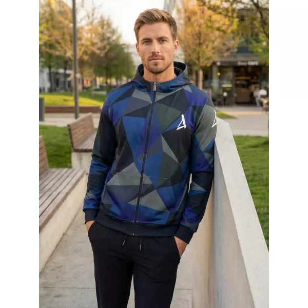  Herren -Sweatshirt auf Reißverschlussprämie ALTISPORT VOJ/ALM007MI02 DUNKELBLAU 