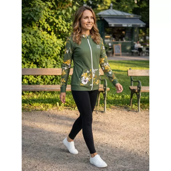 Frauen -Sweatshirt bei Reißverschlussprämie ALTISPORT VOJ/ALW063MI02 KHAKI 