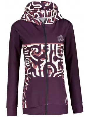 Frauen -Sweatshirt bei Reißverschlussprämie ALTISPORT VOJ/ALW060MI02 BURGUND