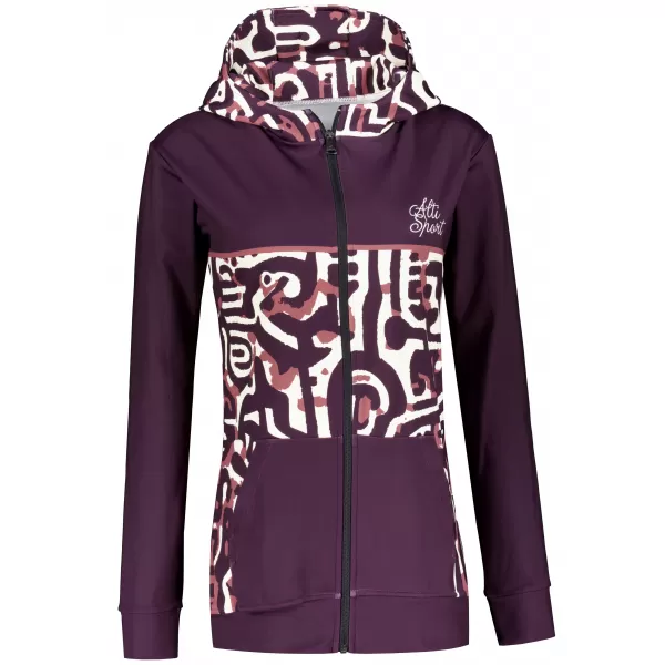  Frauen -Sweatshirt bei Reißverschlussprämie ALTISPORT VOJ/ALW060MI02 BURGUND 
