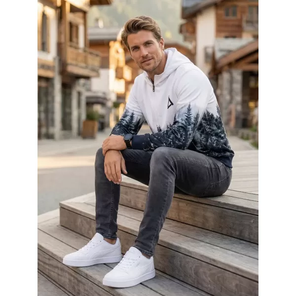  Herren -Sweatshirt auf Reißverschlussprämie ALTISPORT VOJ/ALM058MI02 WEIß -GRAY 
