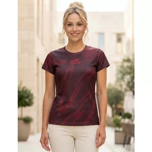  Frauenfunktional T -Shirt Premium ALTISPORT VOJ/ALW072TR01 WEINROT 