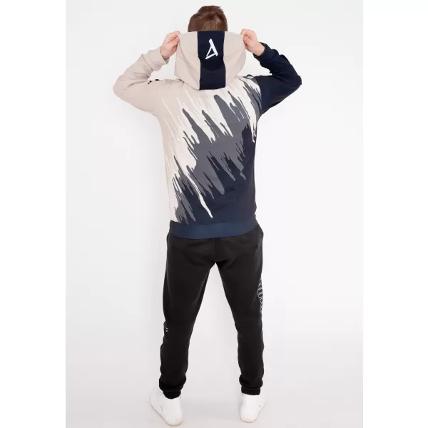  Herren -Sweatshirt auf Reißverschlussprämie ALTISPORT VOJ/ALM006MI02 SCHWARZ -BROWN 