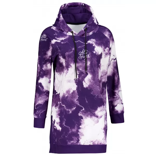  Funktionaler Sweatshirt -Prämie von Frauen ALTISPORT VOJ/ALW066MI03 WEIß -VIOLETT 