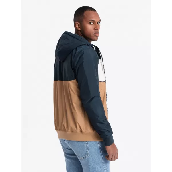  Jacke OMBRE C447 WEIß/DUNKELBLAU/BRAUN 