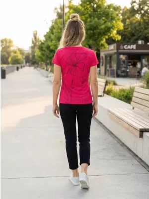 Frauenfunktional T -Shirt Premium ALTISPORT VOJ/ALW075TR01 LEUCHTEND ROT