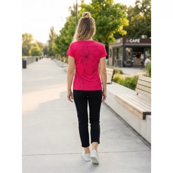  Frauenfunktional T -Shirt Premium ALTISPORT VOJ/ALW075TR01 LEUCHTEND ROT 