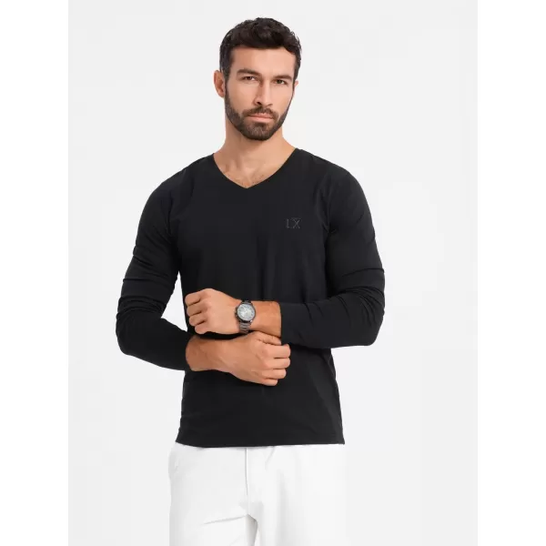  Hemd OMBRE OM-LSCL-0105 SCHWARZ 