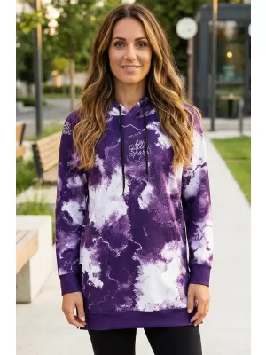 Funktionaler Sweatshirt -Prämie von Frauen ALTISPORT VOJ/ALW066MI03 WEIß -VIOLETT