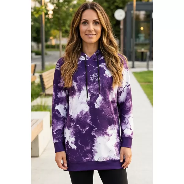  Funktionaler Sweatshirt -Prämie von Frauen ALTISPORT VOJ/ALW066MI03 WEIß -VIOLETT 