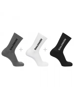 Socken SALOMON EVERYDAY CREW 3-PACK LC2086200 SCHWARZ/WEIß/HONIGGRAU MELIERT