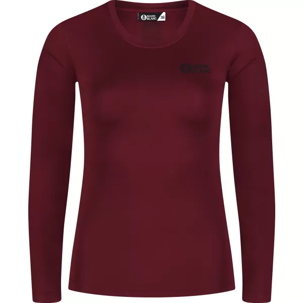  Weibliches funktionelles Hemd NORDBLANC SUCCESS NBSLF8030 BURGUND 