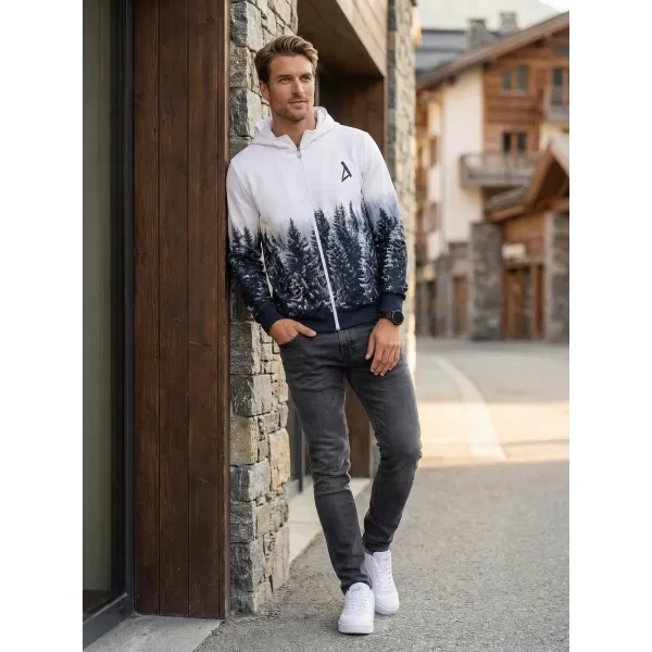  Herren -Sweatshirt auf Reißverschlussprämie ALTISPORT VOJ/ALM058MI02 WEIß -GRAY 