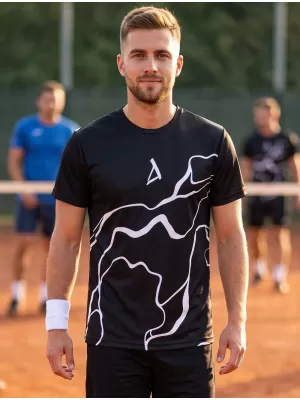 Männer funktionaler T -Shirt Premium ALTISPORT VOJ/ALM073TR01 SCHWARZ