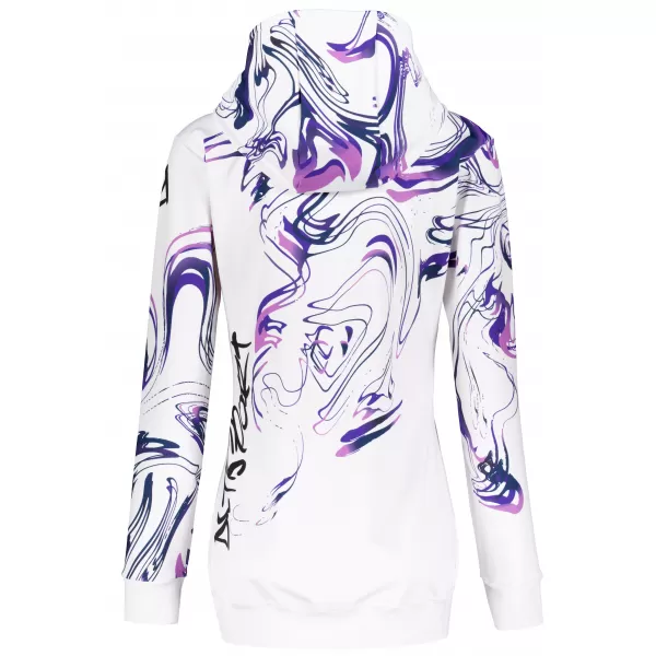 Frauen -Sweatshirt bei Reißverschlussprämie ALTISPORT VOJ/ALW064MI02 WEIß -VIOLETT 