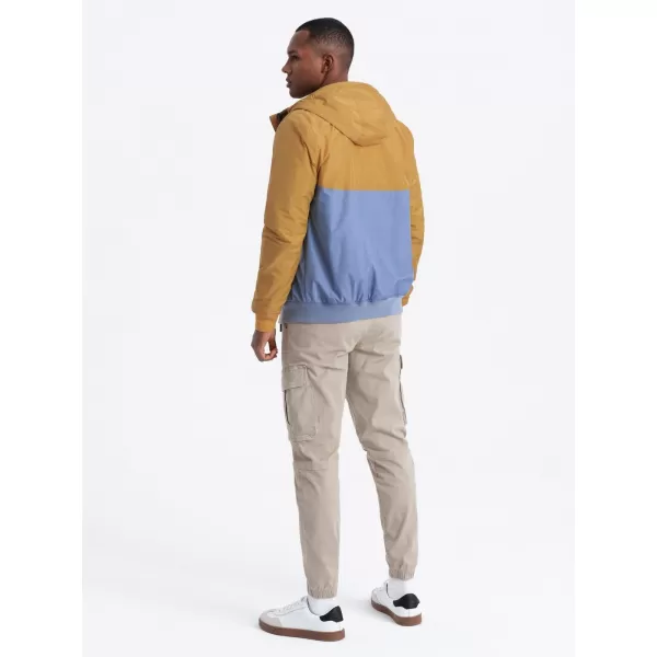  Jacke OMBRE C447 BLAU/DUNKELGRAU/SENF 