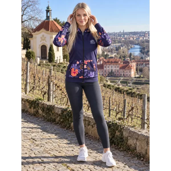  Frauen -Sweatshirt bei Reißverschlussprämie ALTISPORT VOJ/ALW063MI02 DUNKELVIOLETT 