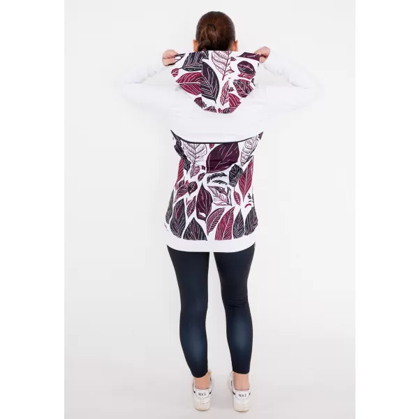  Frauen -Sweatshirt bei Reißverschlussprämie ALTISPORT VOJ/ALW061MI02 WEIß/BURGUNDER 