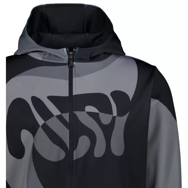  Herren -Sweatshirt auf Reißverschlussprämie ALTISPORT VOJ/ALM056MI02 SCHWARZ 