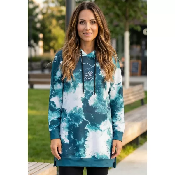  Funktionaler Sweatshirt -Prämie von Frauen ALTISPORT VOJ/ALW066MI03 GRÜN -BLUE 