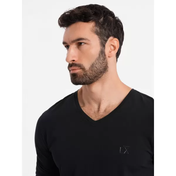  Hemd OMBRE OM-LSCL-0105 SCHWARZ 