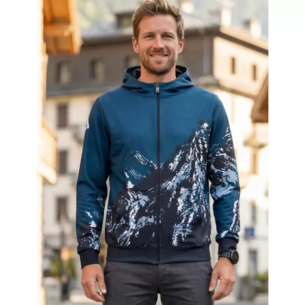  Herren -Sweatshirt auf Reißverschlussprämie ALTISPORT VOJ/ALM059MI02 MARINE 
