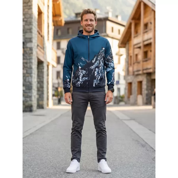  Herren -Sweatshirt auf Reißverschlussprämie ALTISPORT VOJ/ALM059MI02 MARINE 
