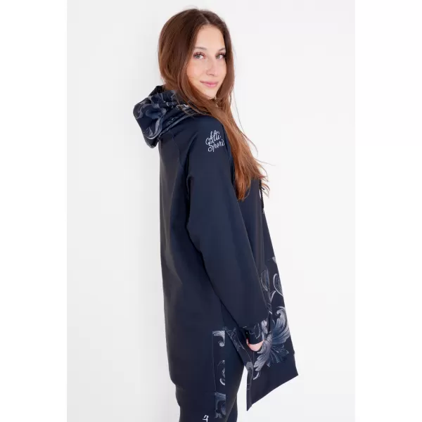  Funktionaler Sweatshirt -Prämie von Frauen ALTISPORT VOJ/ALW065MI03 SCHWARZ -GRAY 