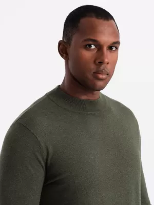 Herrenpullover OMBRE OM-SWTN-0125 DUNKLE OLIVE