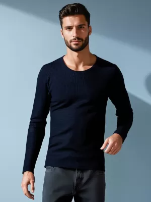 Herrenpullover DSTREET WX2296 MEERESBLAU
