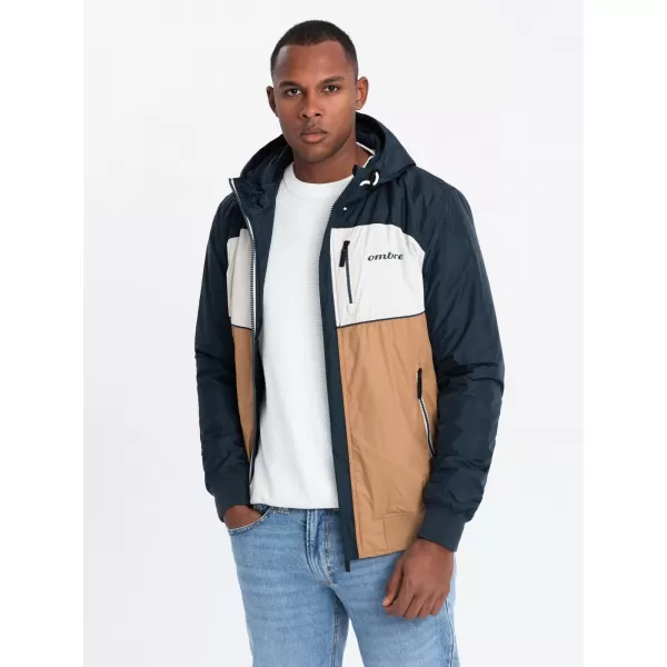  Jacke OMBRE C447 WEIß/DUNKELBLAU/BRAUN 