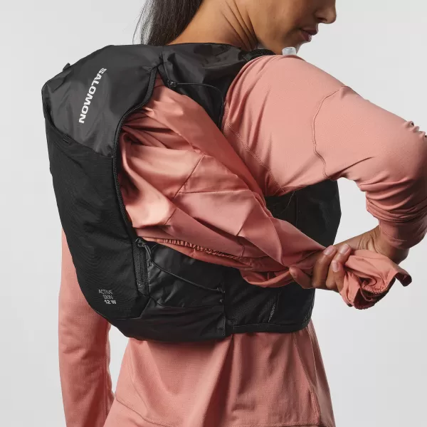  Damenrucksack SALOMON ACTIVE SKIN 12 WOMEN SET LC2178600 SCHWARZ/METALL 