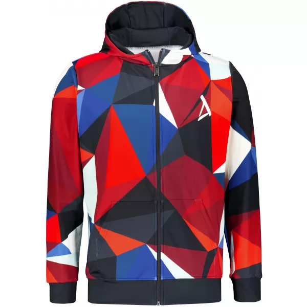  Herren -Sweatshirt auf Reißverschlussprämie ALTISPORT VOJ/ALM007MI02 MARINEBLAU/ROT 