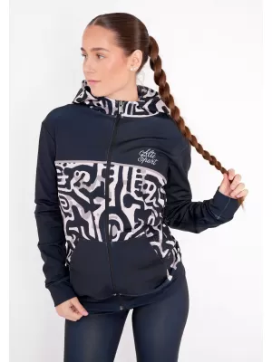 Frauen -Sweatshirt bei Reißverschlussprämie ALTISPORT VOJ/ALW060MI02 SCHWARZ -BROWN