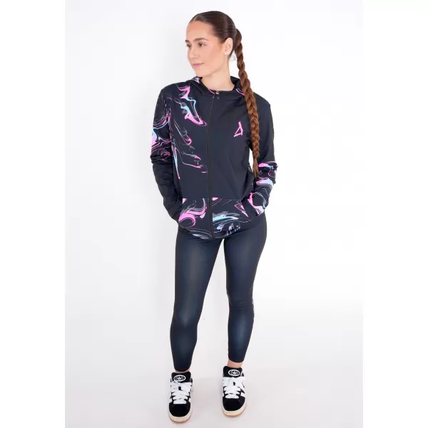  Frauen -Sweatshirt bei Reißverschlussprämie ALTISPORT VOJ/ALW064MI02 SCHWARZ -PINK 