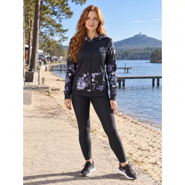  Frauen -Sweatshirt bei Reißverschlussprämie ALTISPORT VOJ/ALW063MI02 SCHWARZ 