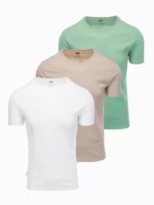 Hemd OMBRE OM-TSBS-0232 GRAUGRÜN/WEIß/BEIGE