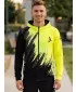 Herren -Sweatshirt auf Reißverschlussprämie ALTISPORT VOJ/ALM006MI02 SCHWARZ -AUSGELB