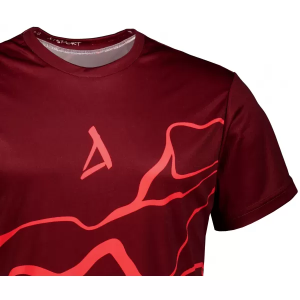  Männer funktionaler T -Shirt Premium ALTISPORT VOJ/ALM073TR01 WEINROT 
