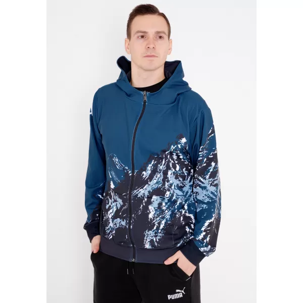 Herren -Sweatshirt auf Reißverschlussprämie ALTISPORT VOJ/ALM059MI02 MARINE 