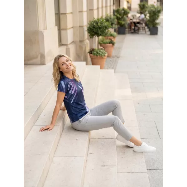  Frauenfunktional T -Shirt Premium ALTISPORT VOJ/ALW074TR01 BLAU-VIOLETT 