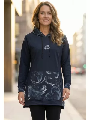 Funktionaler Sweatshirt -Prämie von Frauen ALTISPORT VOJ/ALW065MI03 SCHWARZ -GRAY