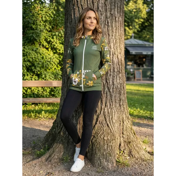  Frauen -Sweatshirt bei Reißverschlussprämie ALTISPORT VOJ/ALW063MI02 KHAKI 